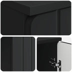 Schreibtisch mit Regal Schwarz 142,5 x 50 x 75 cm Holzwerkstoff