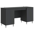 Schreibtisch mit Regal Schwarz 142,5 x 50 x 75 cm Holzwerkstoff