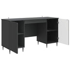 Schreibtisch mit Regal Schwarz 142,5 x 50 x 75 cm Holzwerkstoff