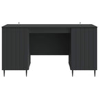 Schreibtisch mit Regal Schwarz 142,5 x 50 x 75 cm Holzwerkstoff