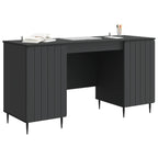 Schreibtisch mit Regal Schwarz 142,5 x 50 x 75 cm Holzwerkstoff