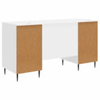 Schreibtisch Hochglanz Weiß 142,5 x 50 x 75 cm Holzwerkstoff