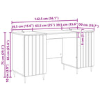 Schreibtisch Graues Sonoma 142,5 x 50 x 75 cm Holzwerkstoff