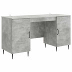 Schreibtisch mit Tür Betongrau 142,5 x 50 x 75 cm Holzwerkstoff