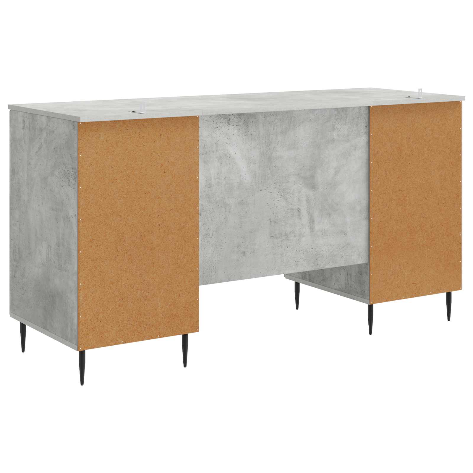 Schreibtisch mit Tür Betongrau 142,5 x 50 x 75 cm Holzwerkstoff