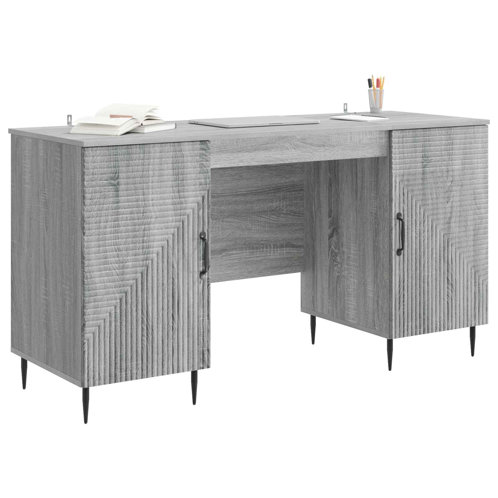 Schreibtisch Graues Sonoma 142,5 x 50 x 75 cm Holzwerkstoff