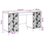 Schreibtisch Sonoma-Eiche Holzwerkstoff 142,5 x 50 x 75 cm