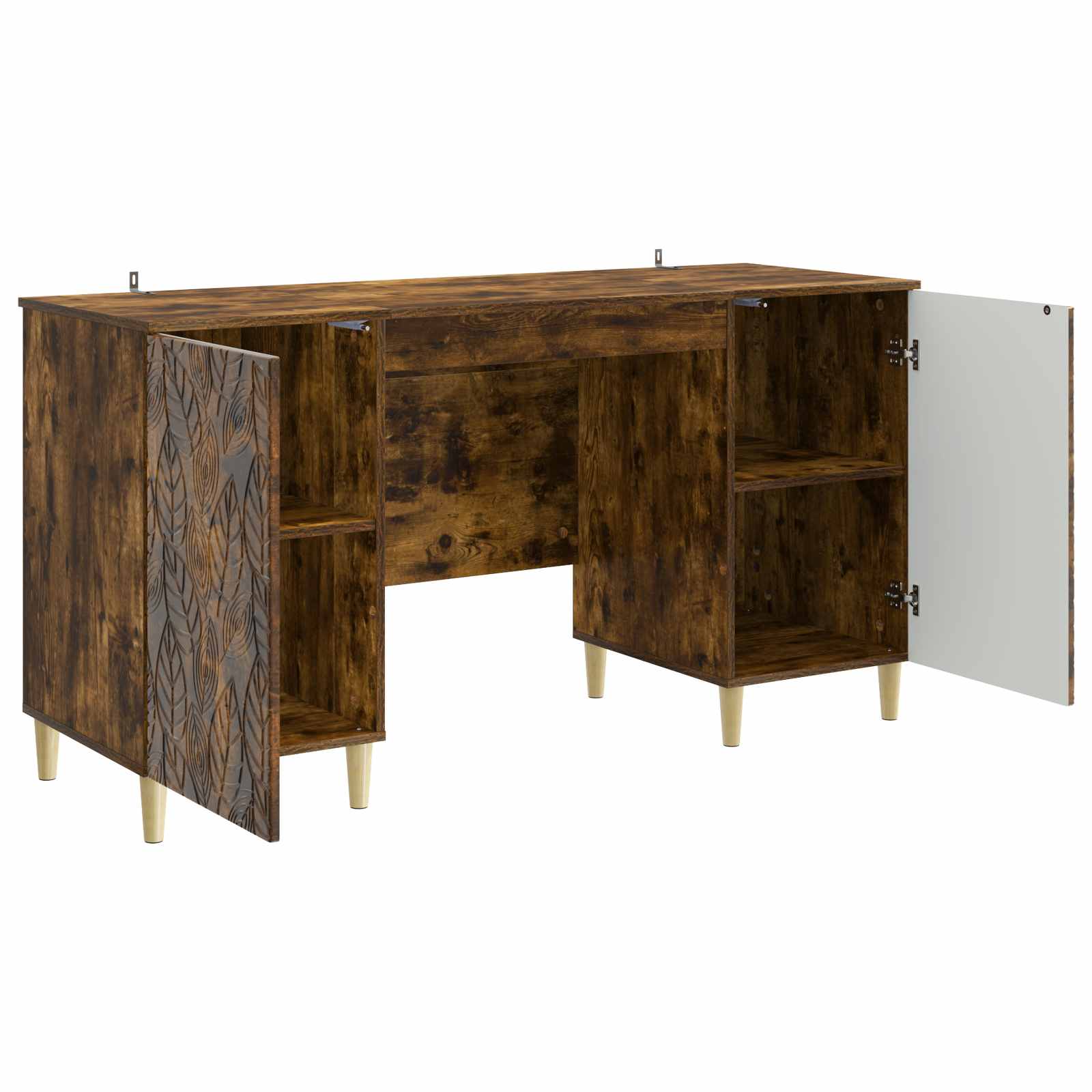 Schreibtisch Geräucherte Eiche Holzwerkstoff 142,5 x 50 x 75 cm