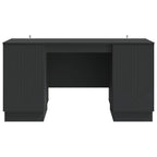 Schreibtisch mit Regal Schwarz 142,5 x 50 x 75 cm Holzwerkstoff