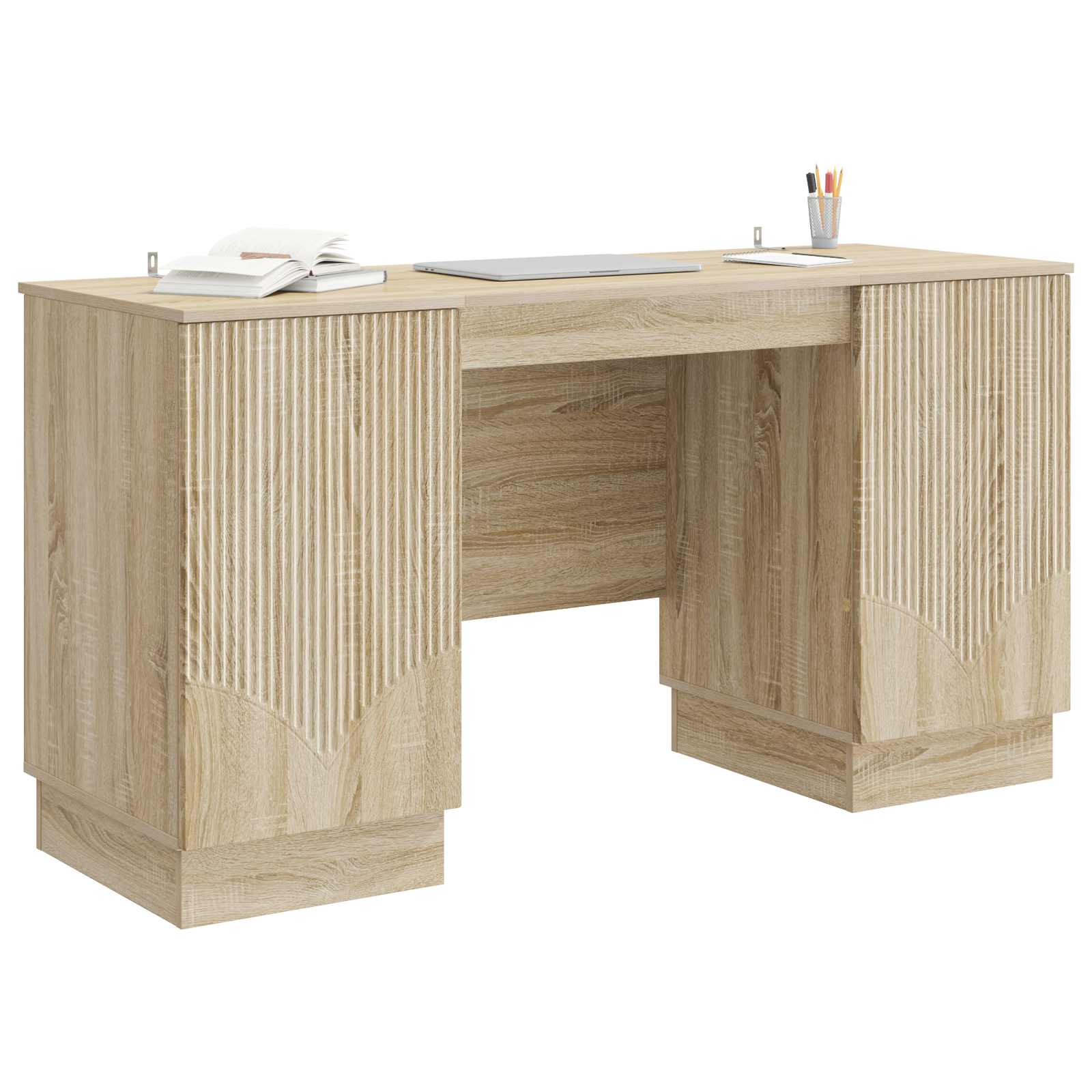 Schreibtisch Sonoma-Eiche 142,5 x 50 x 75 cm Holzwerkstoff