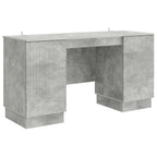 Schreibtisch mit Tür Betongrau 142,5 x 50 x 75 cm Holzwerkstoff