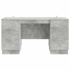 Schreibtisch mit Tür Betongrau 142,5 x 50 x 75 cm Holzwerkstoff