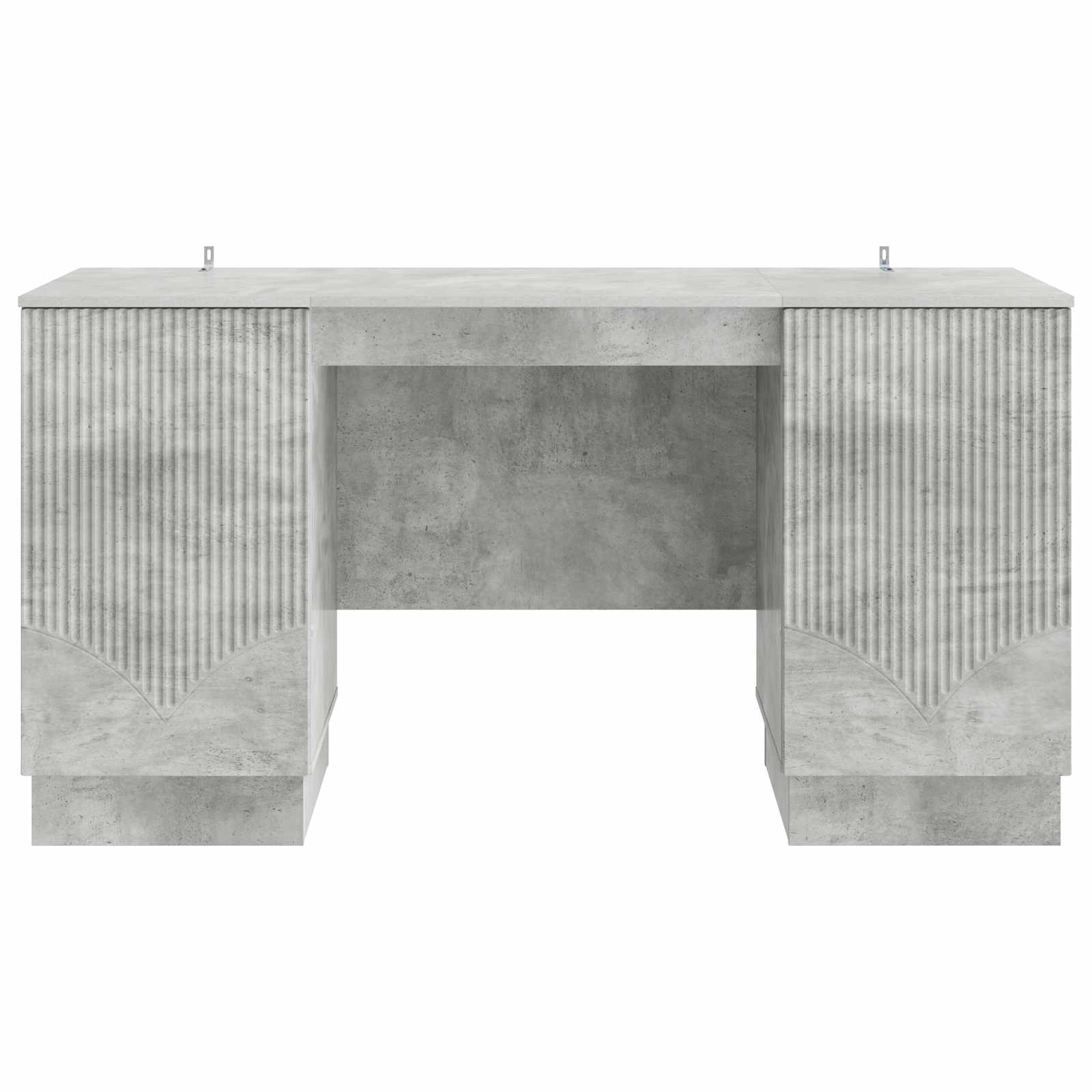 Schreibtisch mit Tür Betongrau 142,5 x 50 x 75 cm Holzwerkstoff