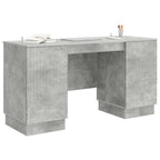 Schreibtisch mit Tür Betongrau 142,5 x 50 x 75 cm Holzwerkstoff