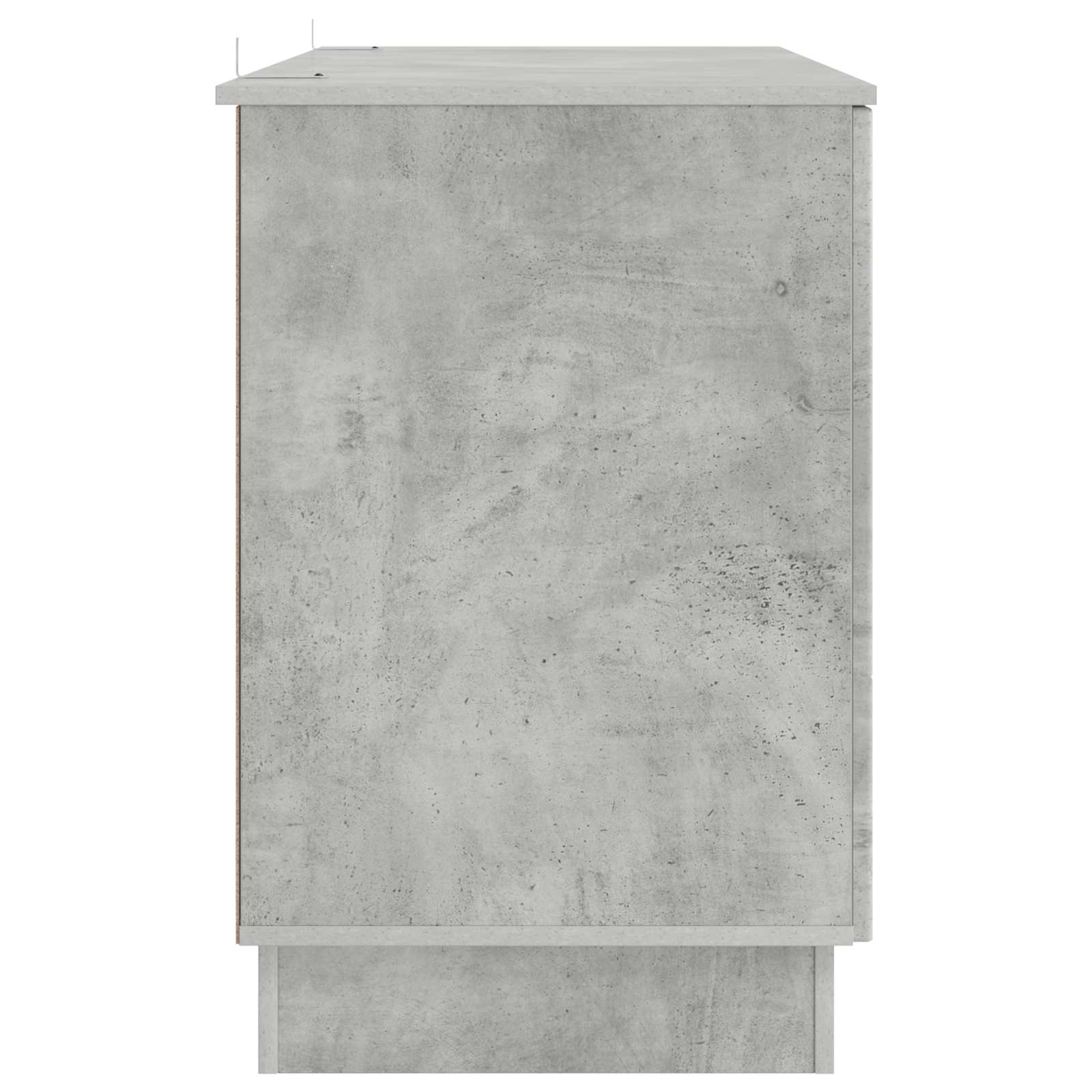 Schreibtisch mit Tür Betongrau 142,5 x 50 x 75 cm Holzwerkstoff