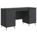 Schreibtisch mit Regal Schwarz 142,5 x 50 x 75 cm Holzwerkstoff