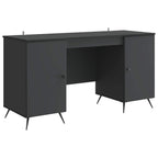Schreibtisch mit Regal Schwarz 142,5 x 50 x 75 cm Holzwerkstoff