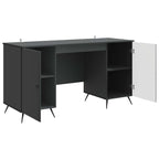 Schreibtisch mit Regal Schwarz 142,5 x 50 x 75 cm Holzwerkstoff