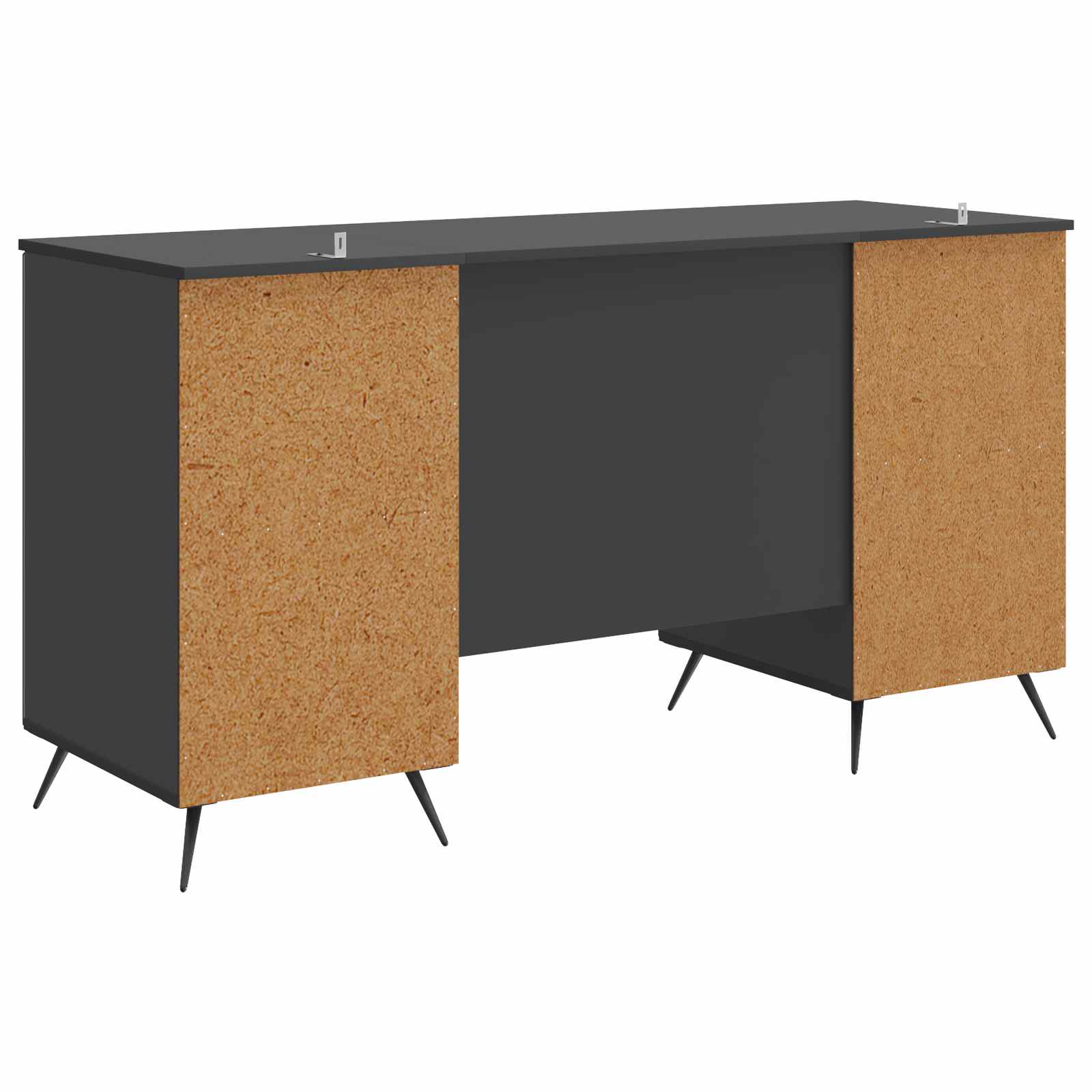 Schreibtisch mit Regal Schwarz 142,5 x 50 x 75 cm Holzwerkstoff