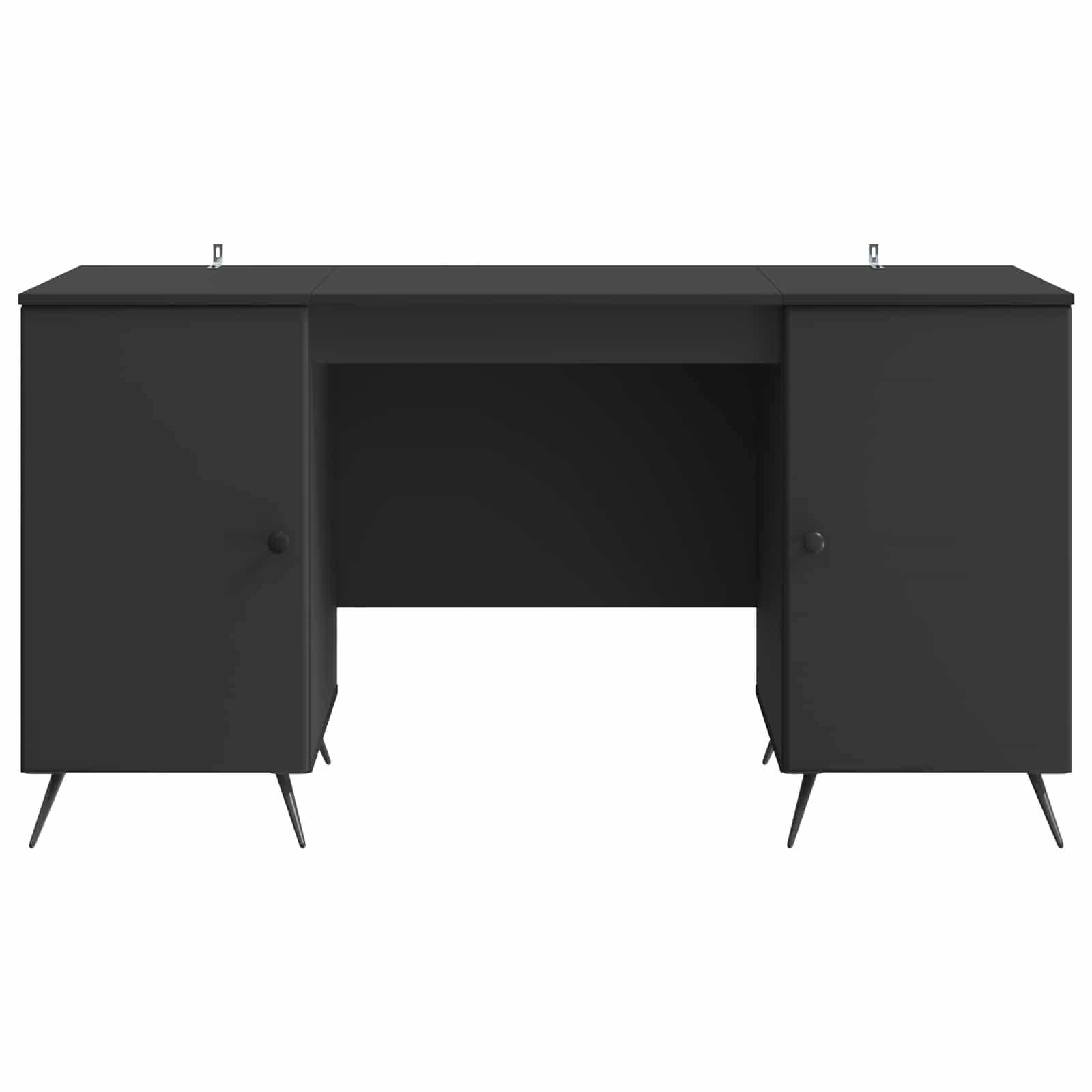Schreibtisch mit Regal Schwarz 142,5 x 50 x 75 cm Holzwerkstoff