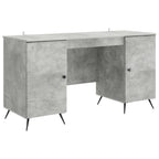 Schreibtisch mit Tür Betongrau 142,5 x 50 x 75 cm Holzwerkstoff