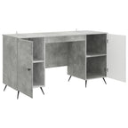 Schreibtisch mit Tür Betongrau 142,5 x 50 x 75 cm Holzwerkstoff