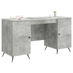 Schreibtisch mit Tür Betongrau 142,5 x 50 x 75 cm Holzwerkstoff