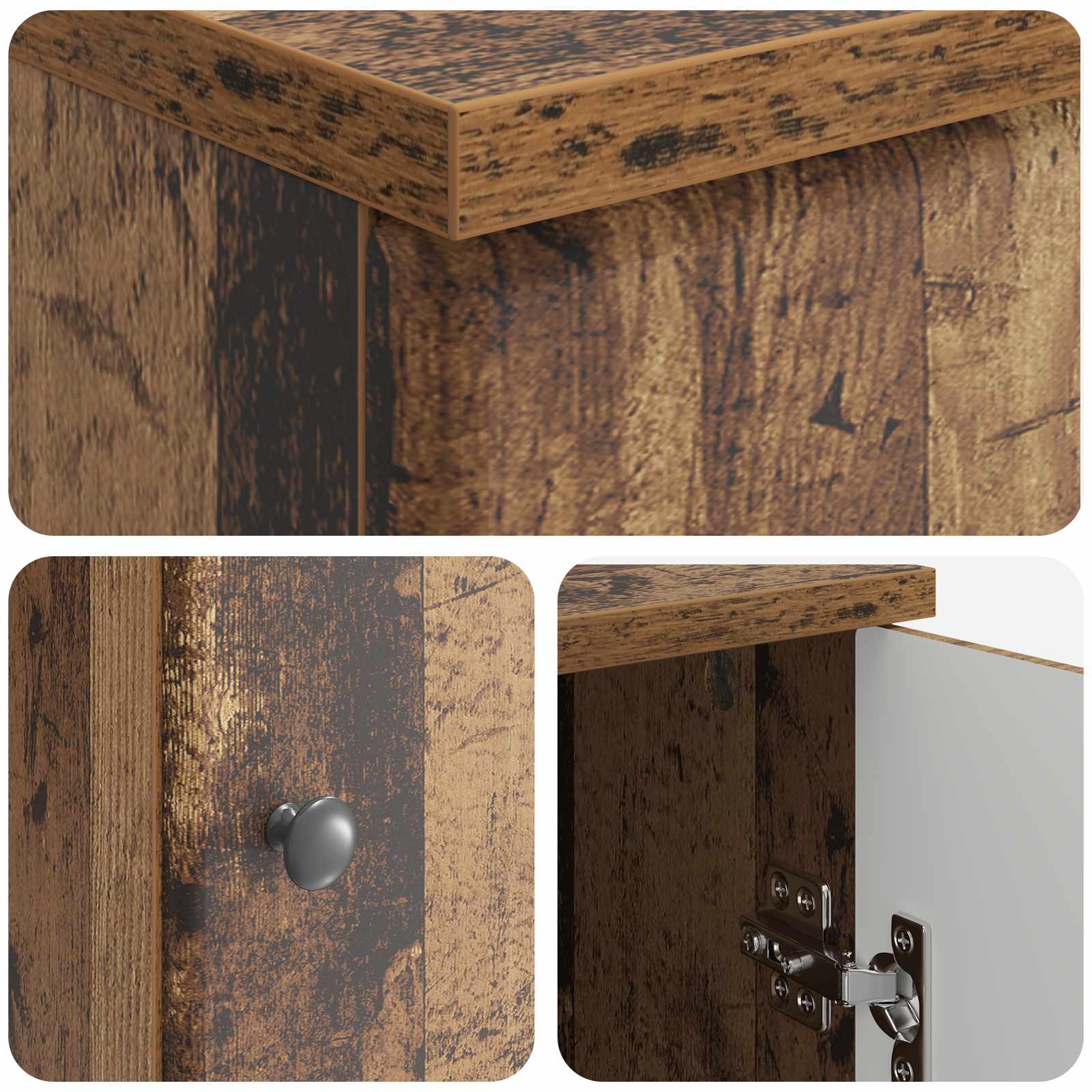 Schreibtisch mit Regal Altholz 142,5 x 50 x 75 cm Holzwerkstoff