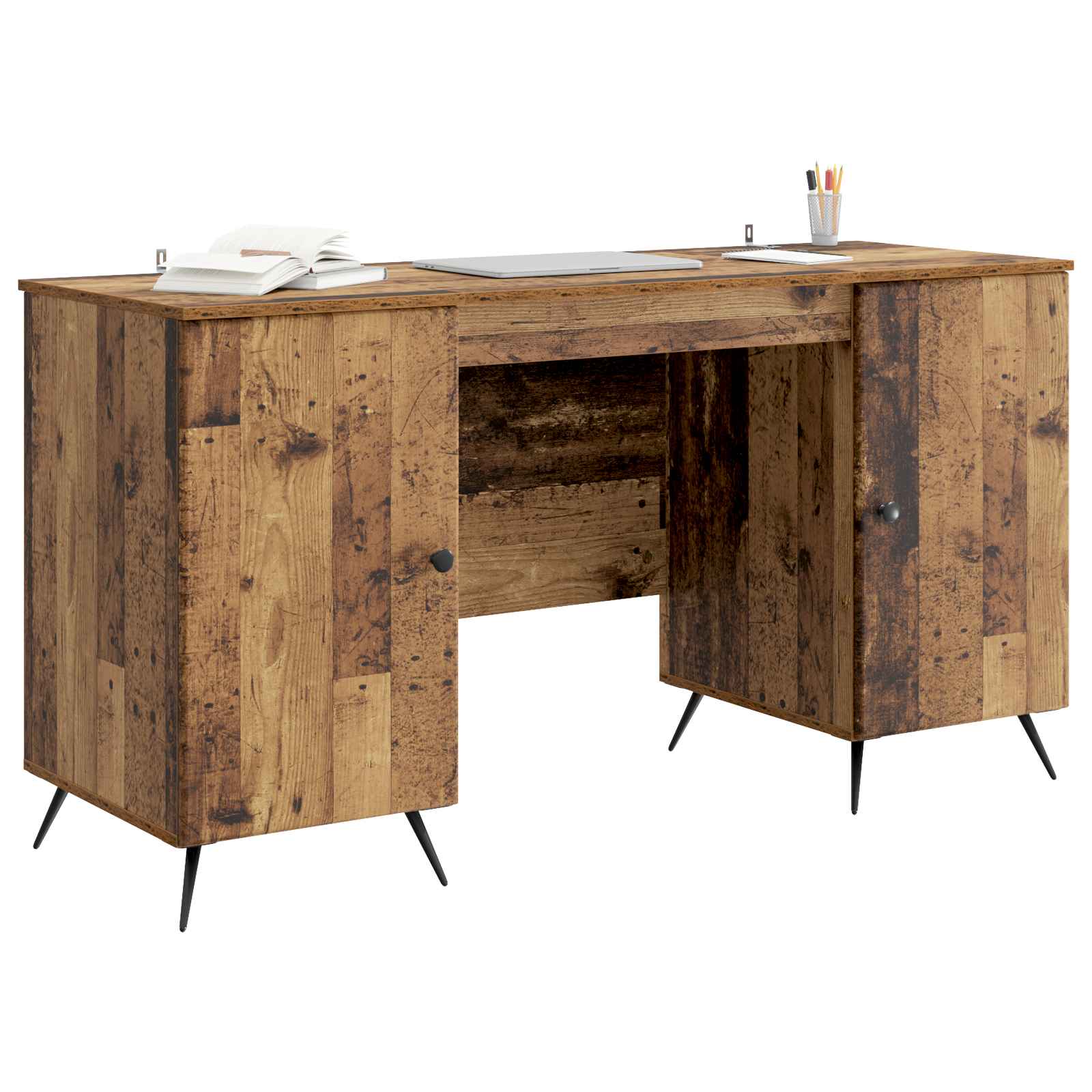 Schreibtisch mit Regal Altholz 142,5 x 50 x 75 cm Holzwerkstoff
