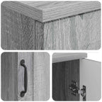 Schreibtisch Graues Sonoma 142,5 x 50 x 75 cm Holzwerkstoff