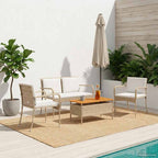 Garten Set mit Kissen Stahl