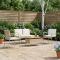 Garten Set mit Kissen Stahl