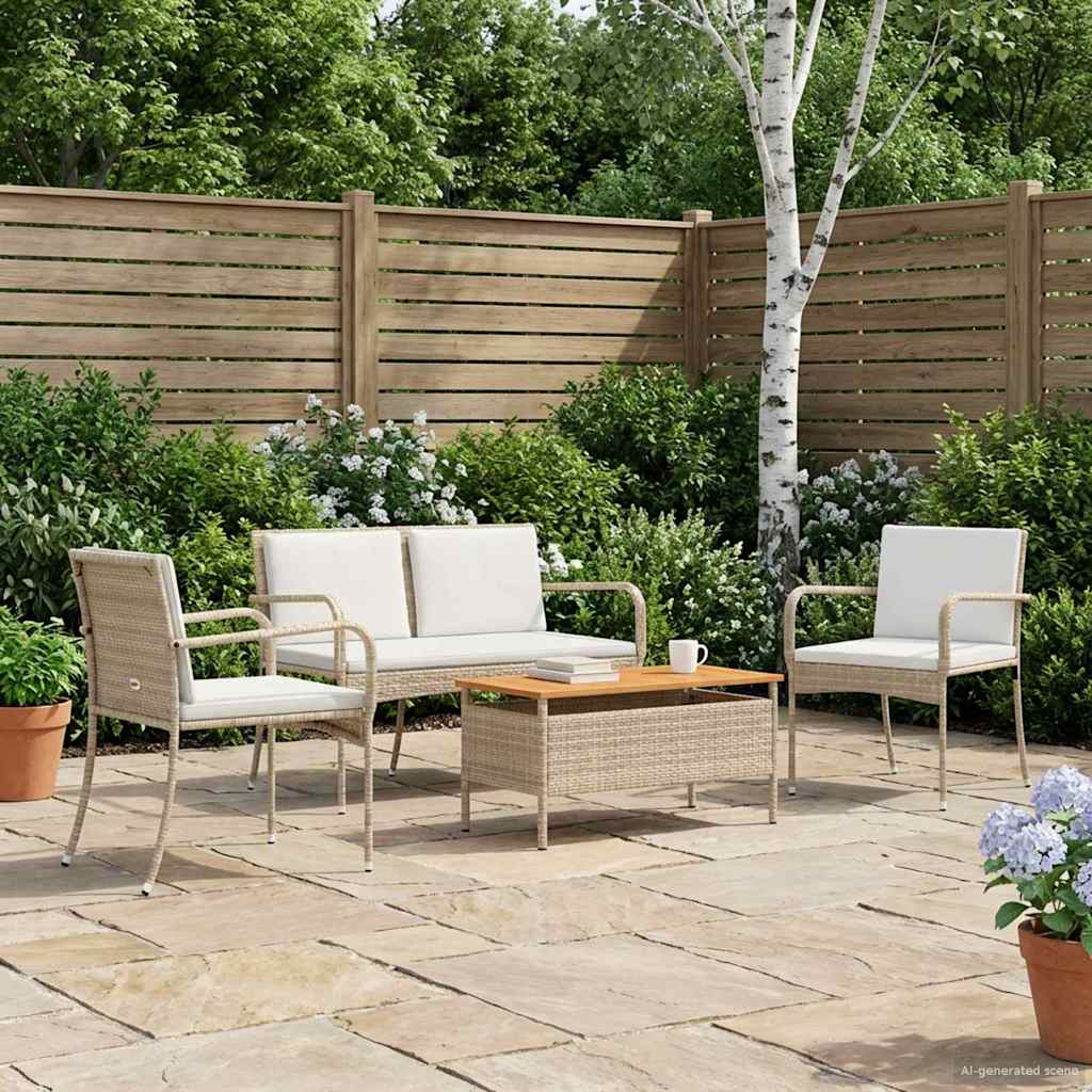 Garten Set mit Kissen Stahl