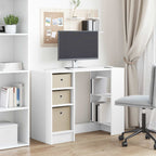 Schreibtisch mit Schubladen Weiß 100 x 40 x 75 cm Holzwerkstoff