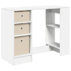 Schreibtisch mit Schubladen Weiß 100 x 40 x 75 cm Holzwerkstoff