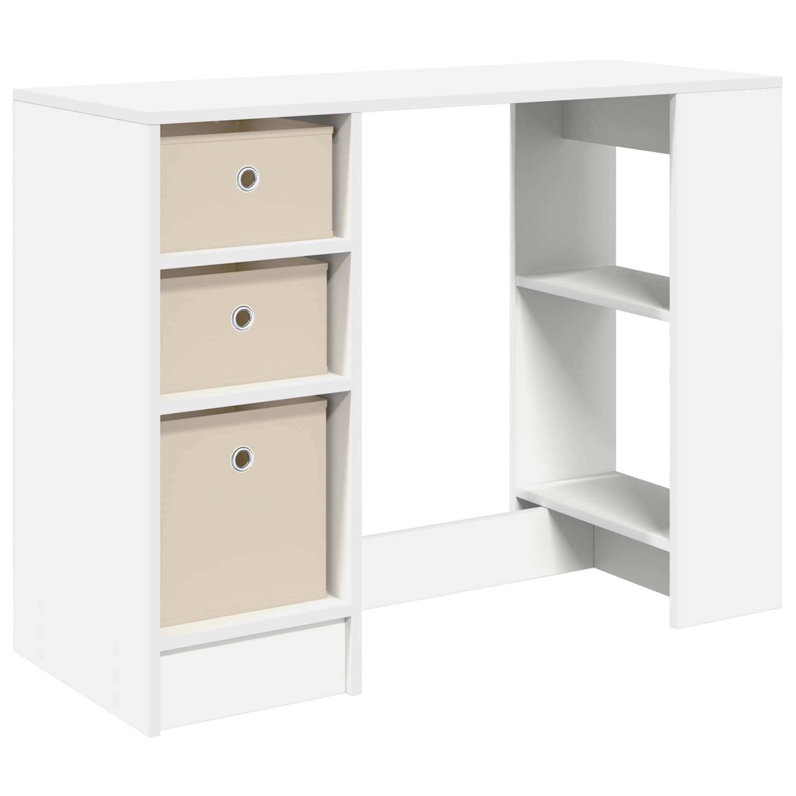 Schreibtisch mit Schubladen Weiß 100 x 40 x 75 cm Holzwerkstoff