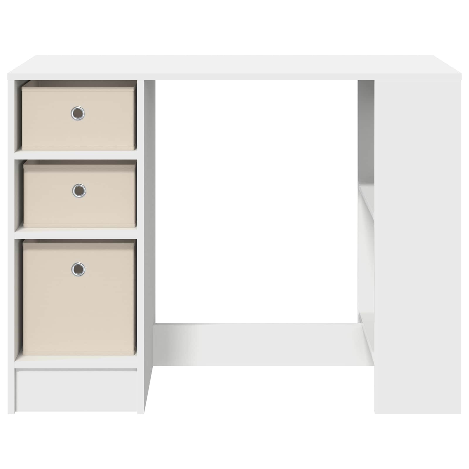 Schreibtisch mit Schubladen Weiß 100 x 40 x 75 cm Holzwerkstoff