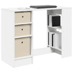 Schreibtisch mit Schubladen Weiß 100 x 40 x 75 cm Holzwerkstoff
