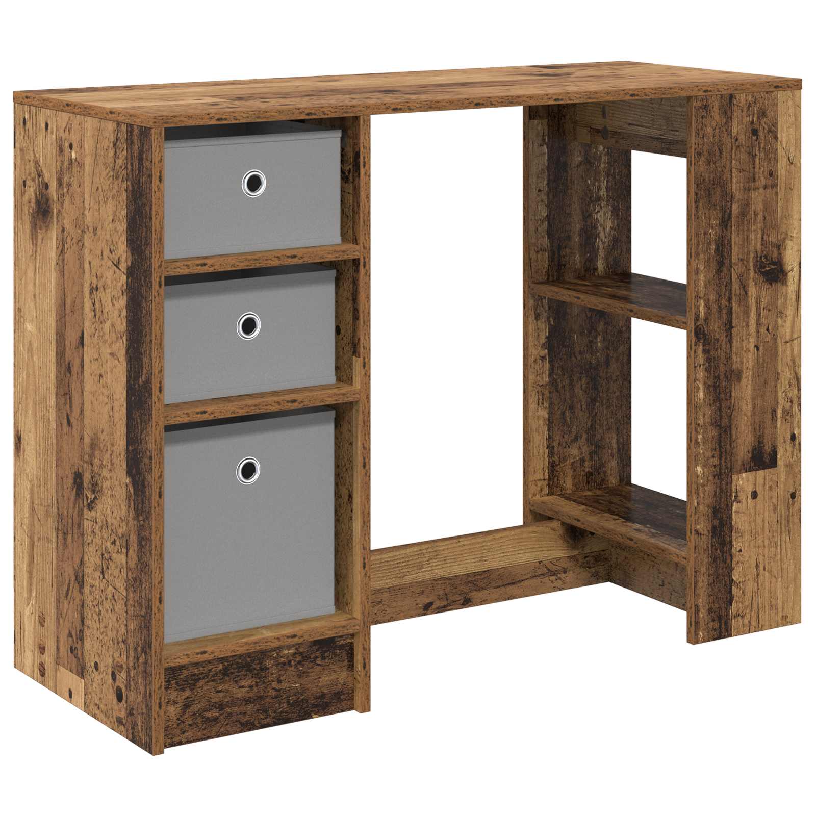 Schreibtisch mit Regal Altholz 100 x 40 x 75 cm Holzwerkstoff