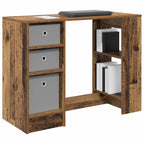 Schreibtisch mit Regal Altholz 100 x 40 x 75 cm Holzwerkstoff