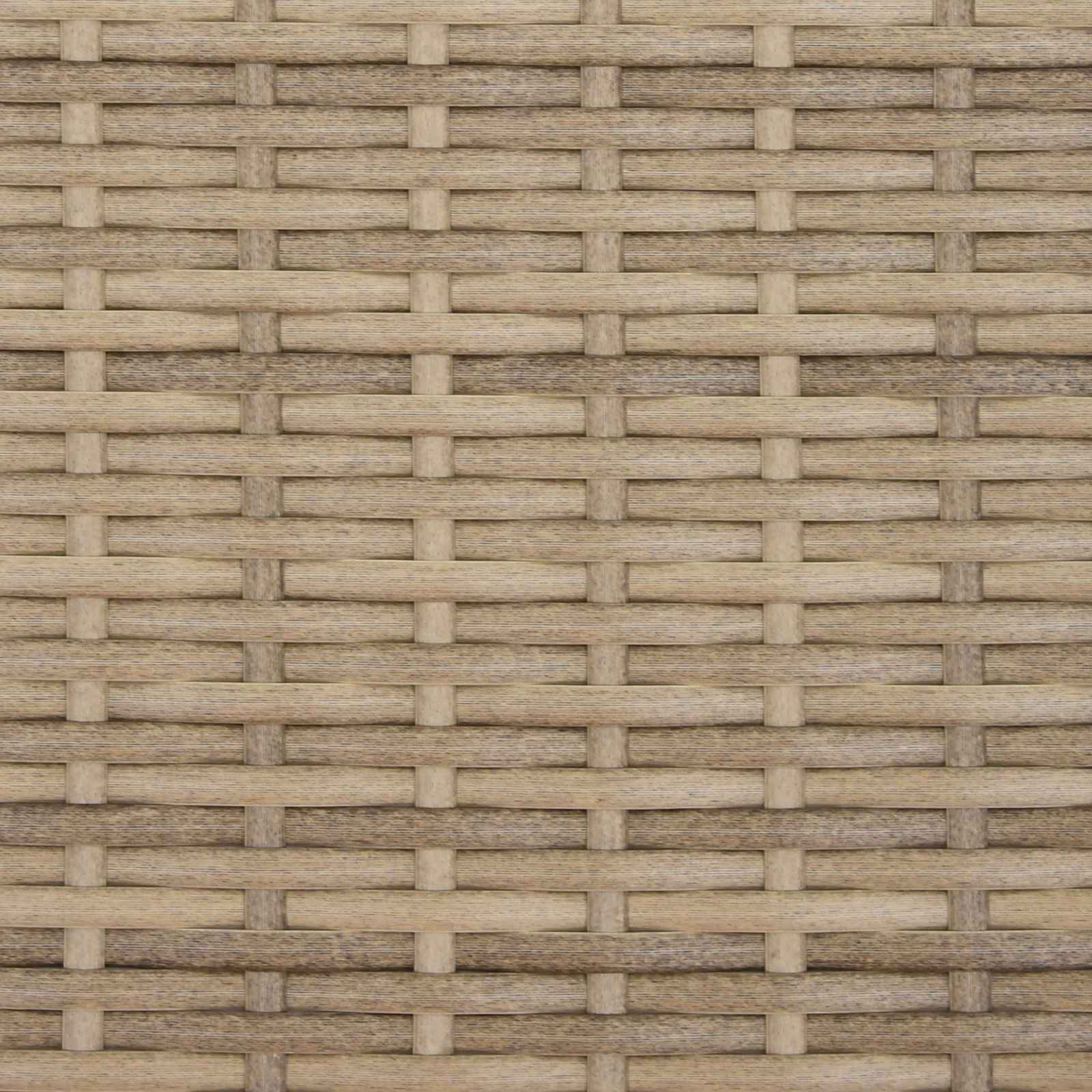 Bank Outdoor Beige und Cremeweiß 107 x 61 x 80 cm Poly-Rattan