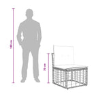 Modulares Outdoor-Sofa ohne Armlehnen Natur Poly-Rattan