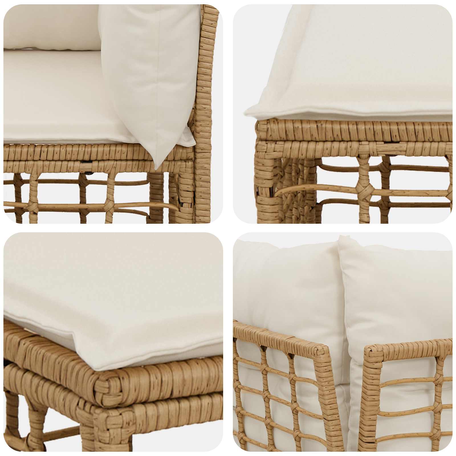 4-Sitzer Garten-Sofa mit linker Armlehne 4 pcs 4-Sitzanzahl