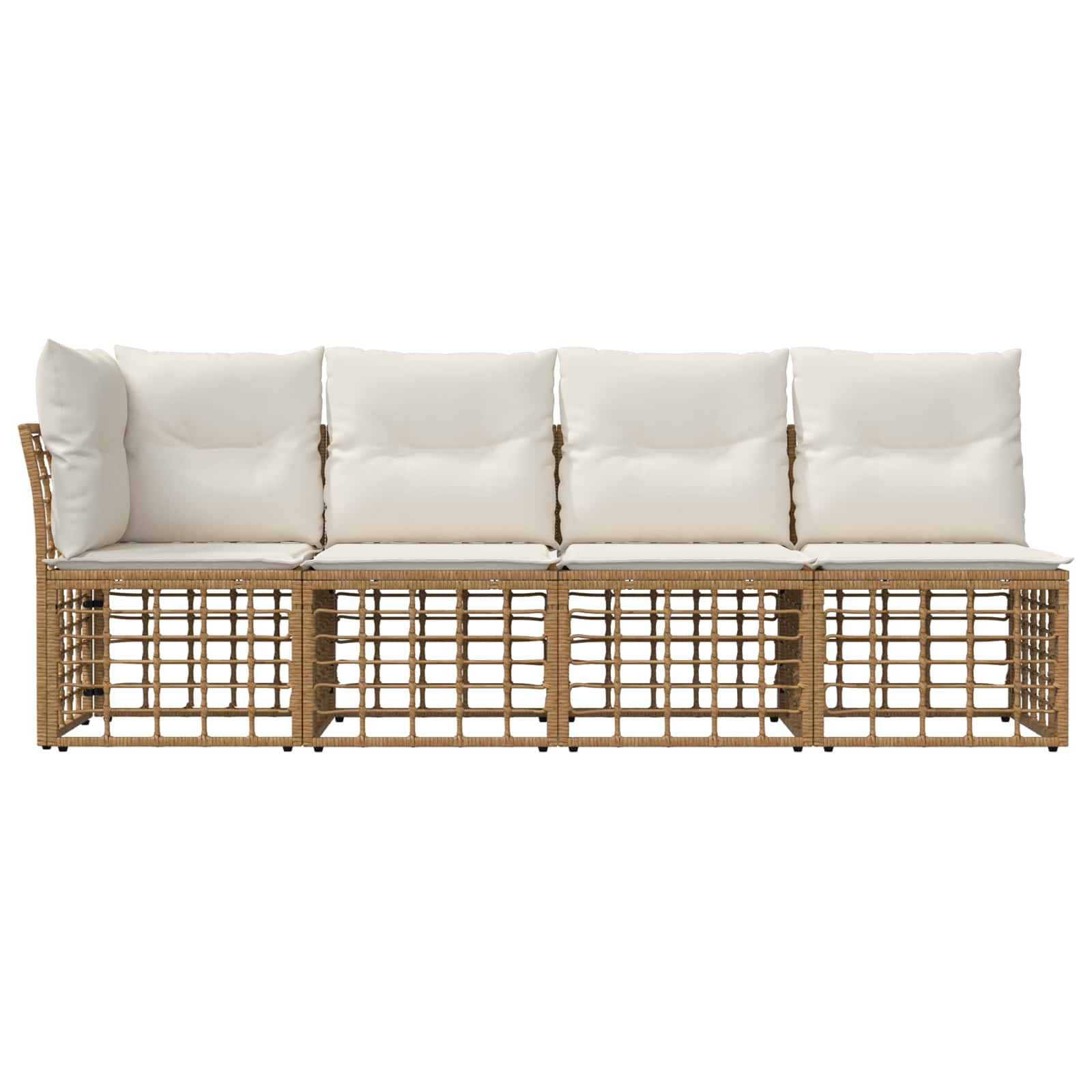 4-Sitzer Garten-Sofa mit linker Armlehne 4 pcs 4-Sitzanzahl