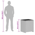 Kissenbox 55 x 55 x 69 cm Stahl