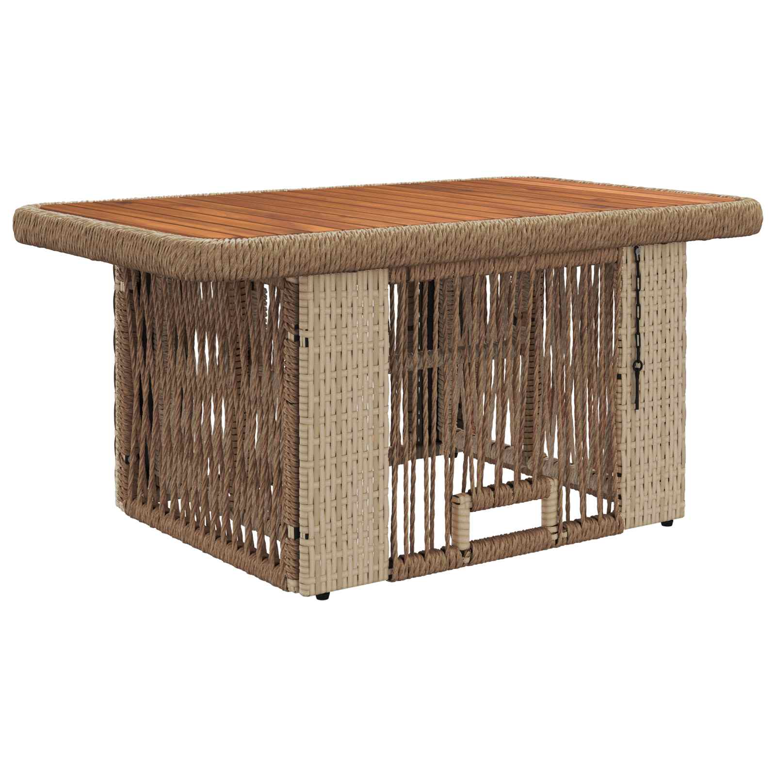 Garten Essgruppe mit Kissen 3 pcs Beige und Creme Poly-Rattan