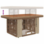 Garten Essgruppe mit Kissen 3 pcs Beige und Creme Poly-Rattan