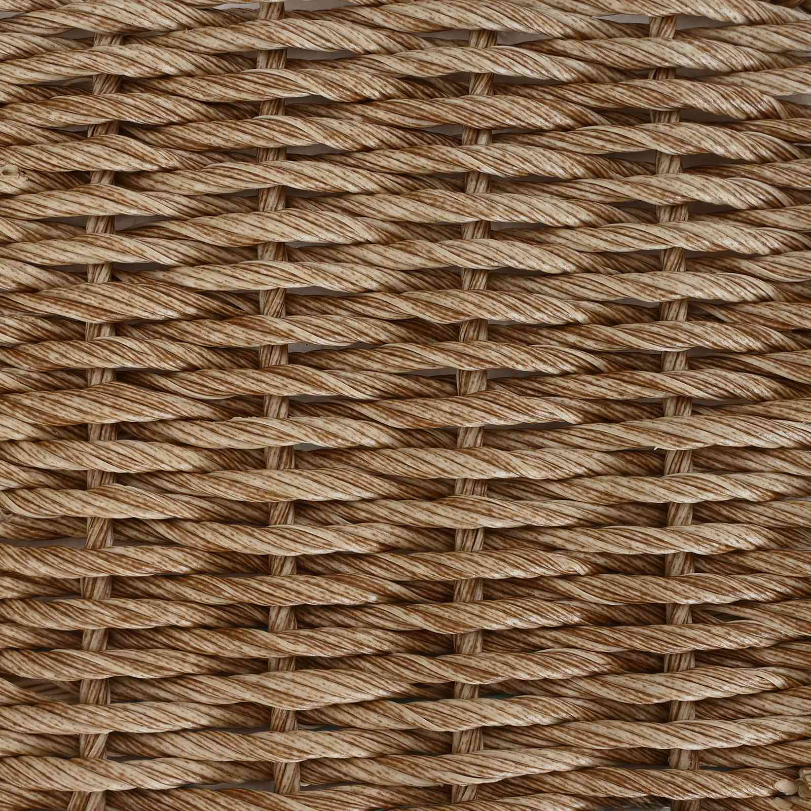 Garten Essgruppe mit Kissen 3 pcs Beige und Creme Poly-Rattan