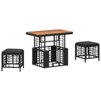 Garten Essgruppe mit Kissen 3 pcs Schwarz und Grau