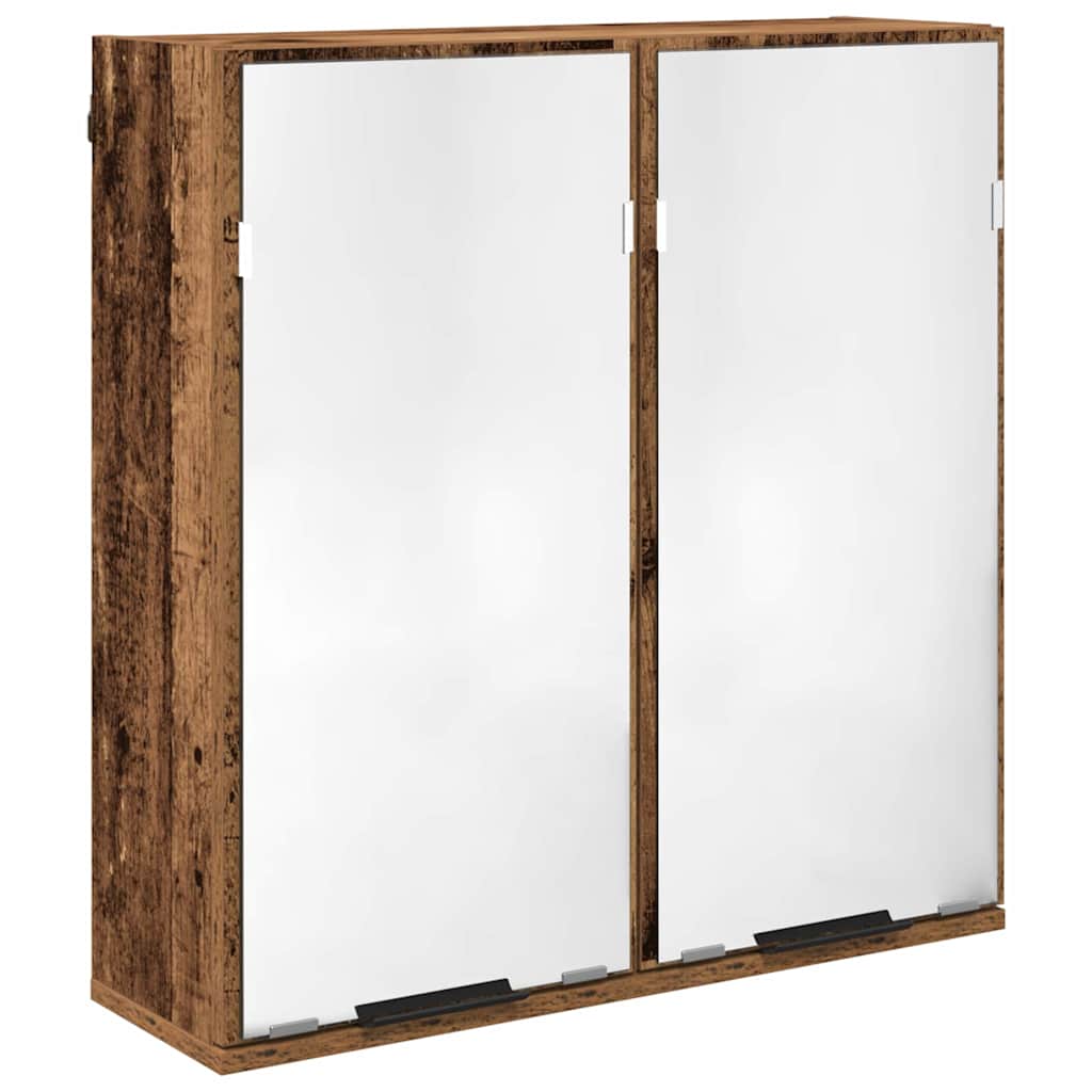 Badezimmerschrank-Set mit Regal 3 pcs Altholz Holzwerkstoff